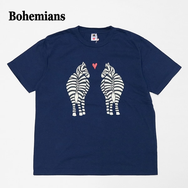 ボヘミアンズ/BOHEMIANS ラブゼブラ半袖Tシャツ シマウマ LOVE ZEBRA S/S TEE BT-4H メンズ レディース【1点のみメール便可能】