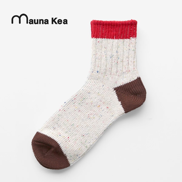 マウナケア/Mauna kea カラーネップ三面切替ソックス 靴下 206515 106515 レディース メンズ【メール便可能】