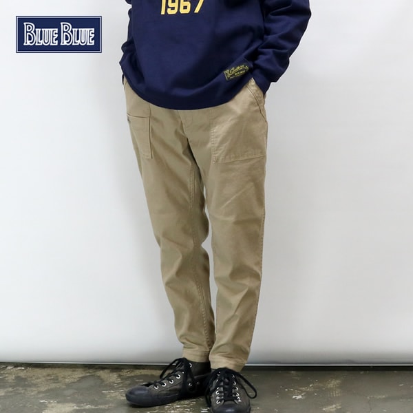 ブルーブルー Blue Blue ストレッチバックサテン テーパードベイカーパンツ ストレッチパンツ メンズ レディース 通販可能 広島市正規取扱店 J S Company