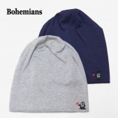 ボヘミアンズ/BOHEMIANS ラブボギー刺繍ソリッドベアワッチキャップ 帽子 オバケ LOVE BOGEY EMB SOLID BARE WATCH CAP BH09 メンズ レディース【メール便