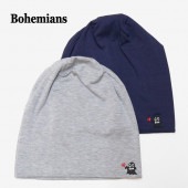 ボヘミアンズ/BOHEMIANS ラブボギー刺繍ソリッドベアワッチキャップ 帽子 オバケ LOVE BOGEY EMB SOLID BARE WATCH CAP BH09 メンズ レディース【メール便可能】