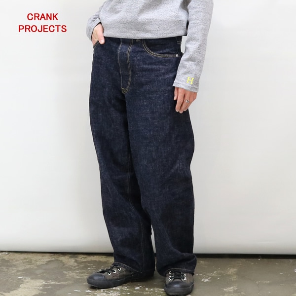 クランクプロジェクツ/CRANK PROJECTS デニムファットパンツ デニム極太ワイドパンツ FAT503D メンズ スピナーベイト/SPINNER BAIT