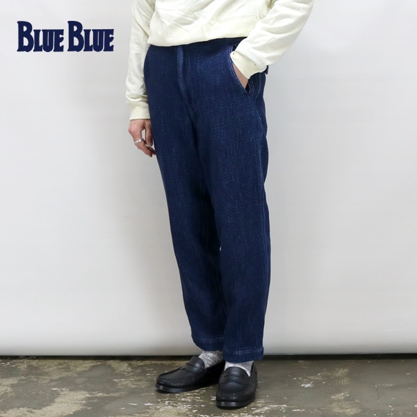 ブルーブルー/BLUE BLUE フロージャカードデニム ワークトラウザース テーパードパンツ 1004815 メンズ レディース
