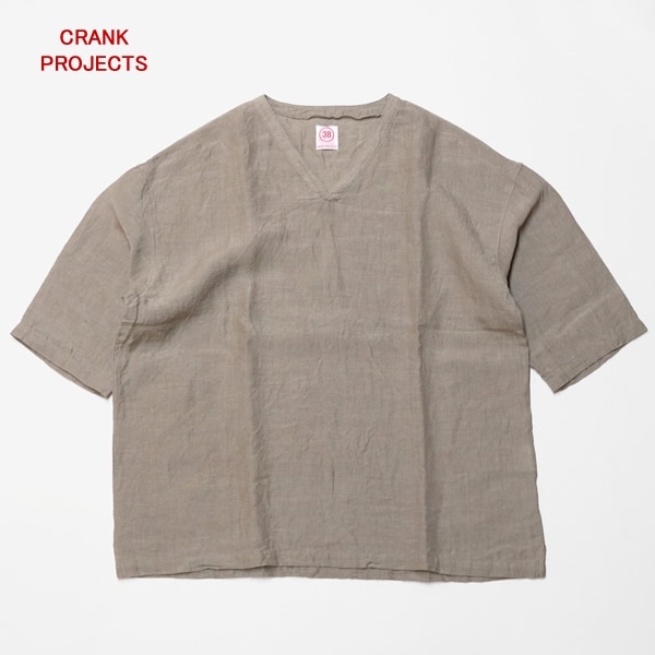 クランクプロジェクツ/CRANK PROJECTS リネングランジウォッシュファットシャツ プルオーバーシャツ FAT302LG メンズ スピナーベイト/SPINNER BAIT