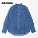 ボヘミアンズ/BOHEMIANS デニムスタンドカラーシャツ バンドカラー長袖シャツ デニムシャツ DENIM STAND COLLAR SHIRTS BS10 メンズ レディース