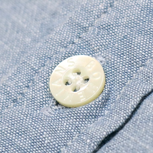 ボヘミアンズ/BOHEMIANS シャンブレーレギュラーカラー長袖シャツ ラブ&ハット CHAMBREY REG L/S SHIRTS BS100 メンズ レディース