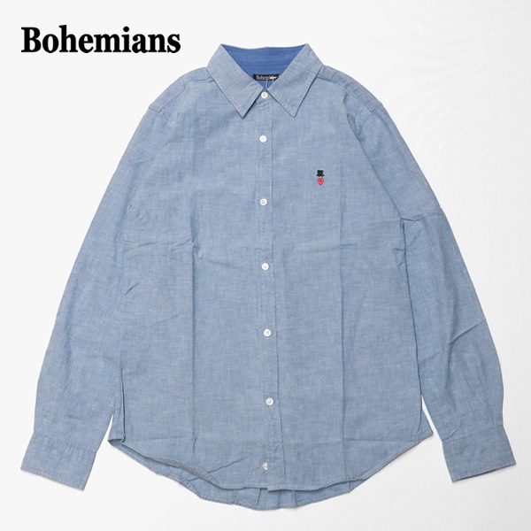 ボヘミアンズ/BOHEMIANS シャンブレーレギュラーカラー長袖シャツ ラブ&ハット CHAMBREY REG L/S SHIRTS BS100 メンズ レディース