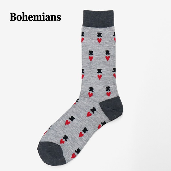 ボヘミアンズ/BOHEMIANS ラブ&ハットソックス クルーソックス 靴下 LOVE&HAT SOCKS BSX-11 レディース メンズ【メール便可能】