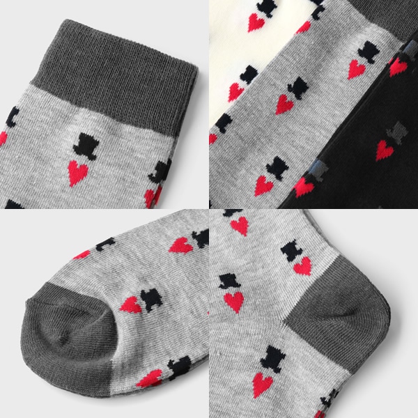 ボヘミアンズ/BOHEMIANS ラブ&ハットソックス クルーソックス 靴下 LOVE&HAT SOCKS BSX-11 レディース メンズ【メール便可能】