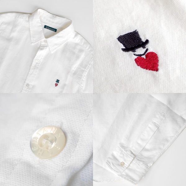 ボヘミアンズ/BOHEMIANS オックスフォードレギュラーカラー長袖シャツ ラブ&ハット OX REG L/S SHIRTS BS100 メンズ