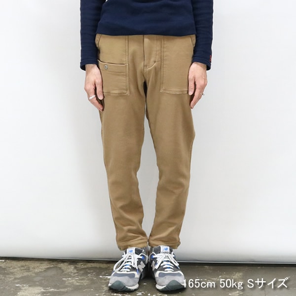 ブルーブルー/BLUE BLUE フリースライニング スーパーストレッチテーパードベイカーパンツ ストレッチパンツ 1002921 メンズ レディース
