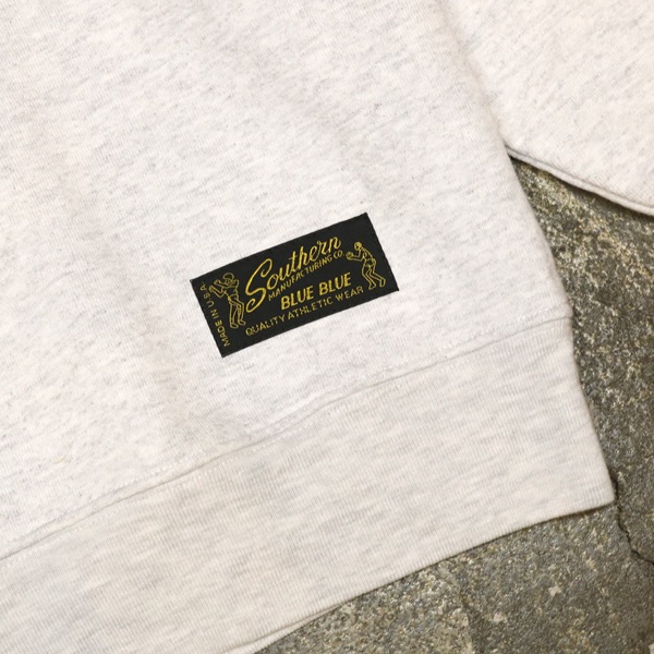 ブルーブルー×サウザンマニュファクチャリングカンパニー/BLUE BLUE×SOUTHERN MFG CO. B PATCH ACADEMY クルーネックスウェット 長袖トレーナー 1002991 メンズ レディース
