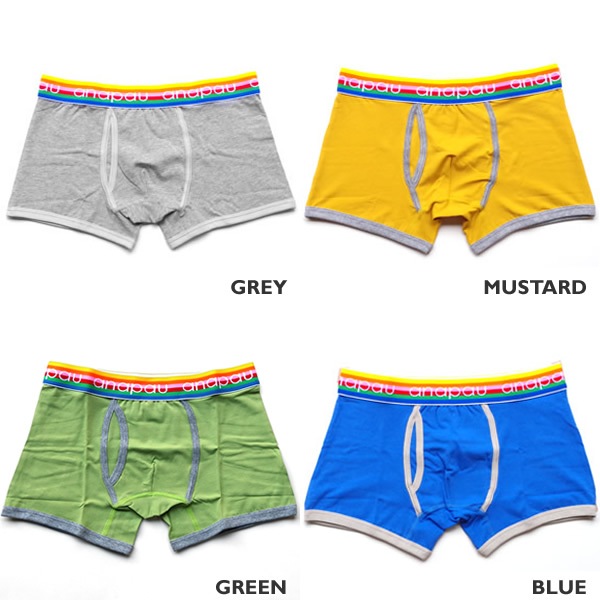 アナパウ/Anapau 無地ボクサーパンツ ボクサーブリーフ アンダーウェア メンズ下着 1911 メンズ【メール便可能】