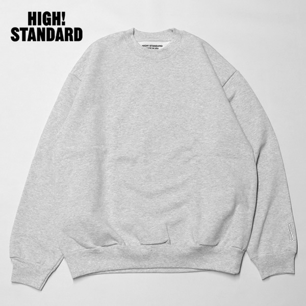 ハイスタンダード/HIGH! STANDARD 14ozクルーネックスウェットシャツ スウェットトレーナー 14oz CREW NECK SWEAT SHIRTS EMB 1001449 メンズ レディース