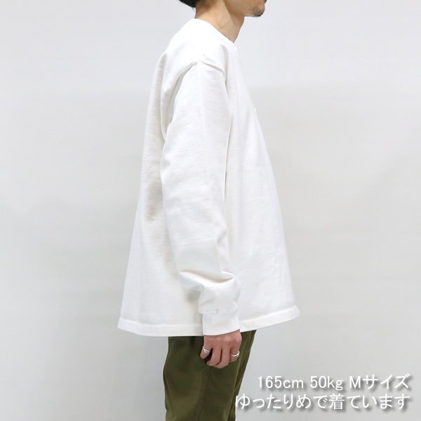 ブルーブルー/BLUE BLUE スーパーヘビー天竺クルーネックロングスリーブ 長袖Tシャツ 肉厚 ヘビーウェイト 1004854 メンズ レディース