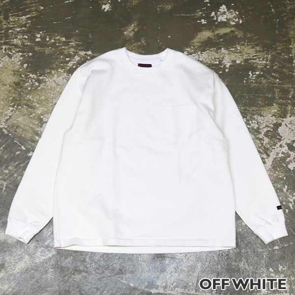 ブルーブルー/BLUE BLUE スーパーヘビー天竺クルーネックロングスリーブ 長袖Tシャツ 肉厚 ヘビーウェイト 1004854 メンズ レディース