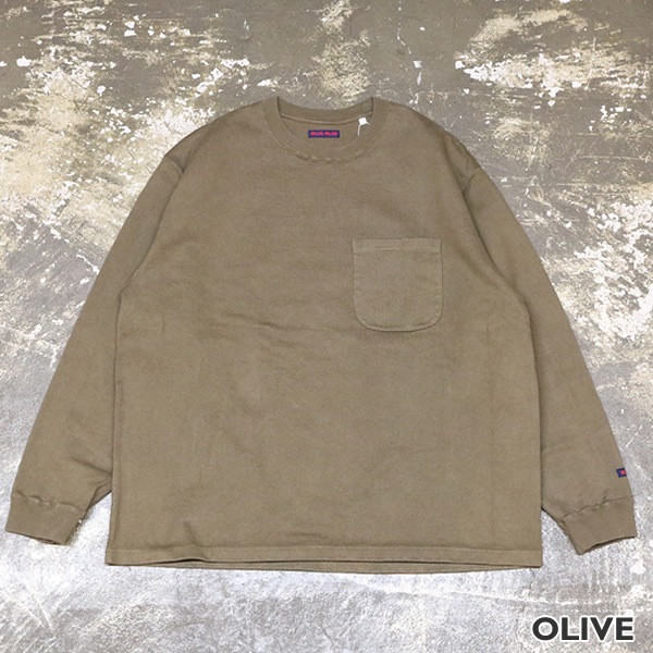 ブルーブルー/BLUE BLUE スーパーヘビー天竺クルーネックロングスリーブ 長袖Tシャツ 肉厚 ヘビーウェイト 1004854 メンズ レディース