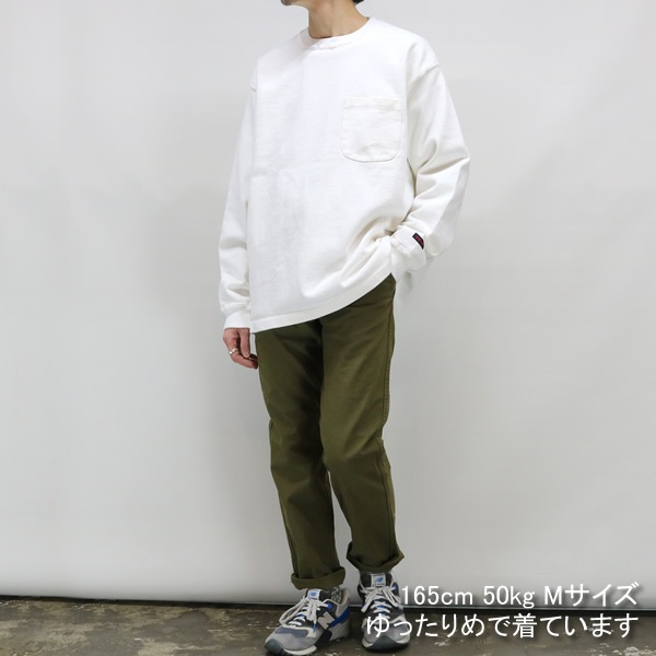 ブルーブルー/BLUE BLUE スーパーヘビー天竺クルーネックロングスリーブ 長袖Tシャツ 肉厚 ヘビーウェイト 1004854 メンズ レディース