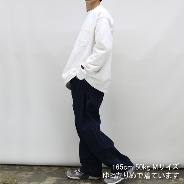 ブルーブルー/BLUE BLUE スーパーヘビー天竺クルーネックロングスリーブ 長袖Tシャツ 肉厚 ヘビーウェイト 1004854 メンズ レディース