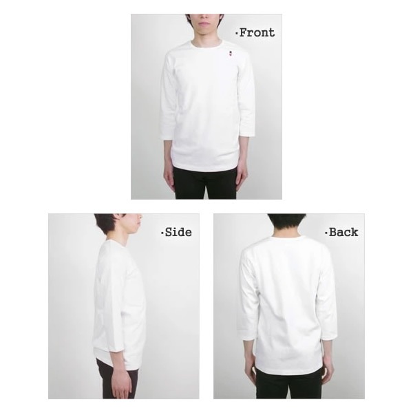 ボヘミアンズ/BOHEMIANS スパンリブクルーネックハーフスリーブTシャツ ストレッチ七分袖Tシャツ BT-50 メンズ レディース【1点のみメール便可能】