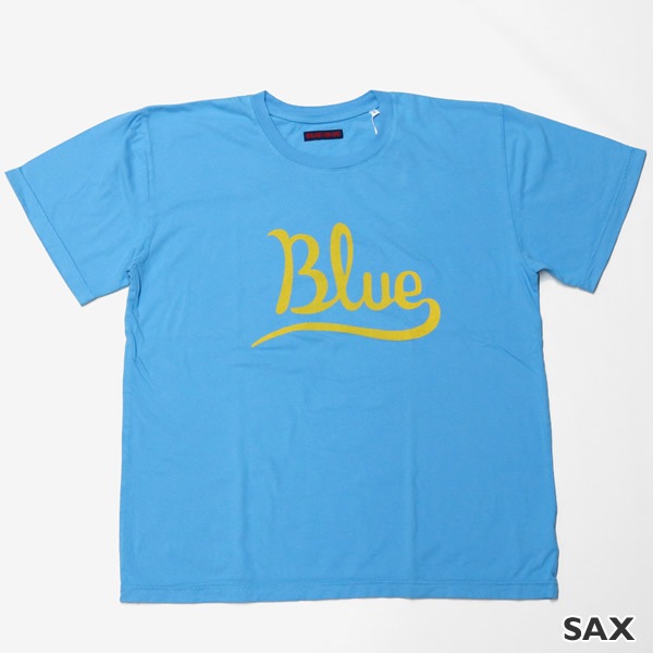 ブルーブルー/BLUE BLUE CURSIVE BLUE プリント半袖Tシャツ 1006163 メンズ レディース【1点のみメール便可能】
