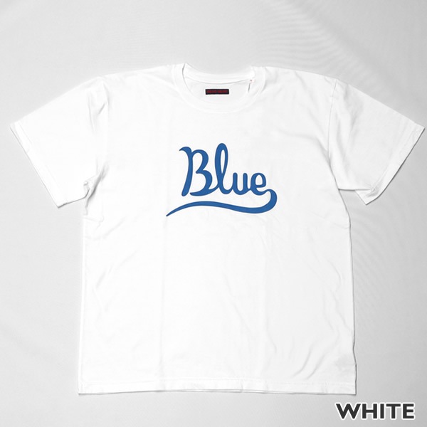 ブルーブルー/BLUE BLUE CURSIVE BLUE プリント半袖Tシャツ 1006163 メンズ レディース【1点のみメール便可能】