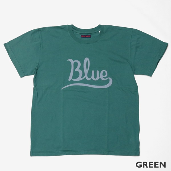 ブルーブルー/BLUE BLUE CURSIVE BLUE プリント半袖Tシャツ 1006163 メンズ レディース【1点のみメール便可能】