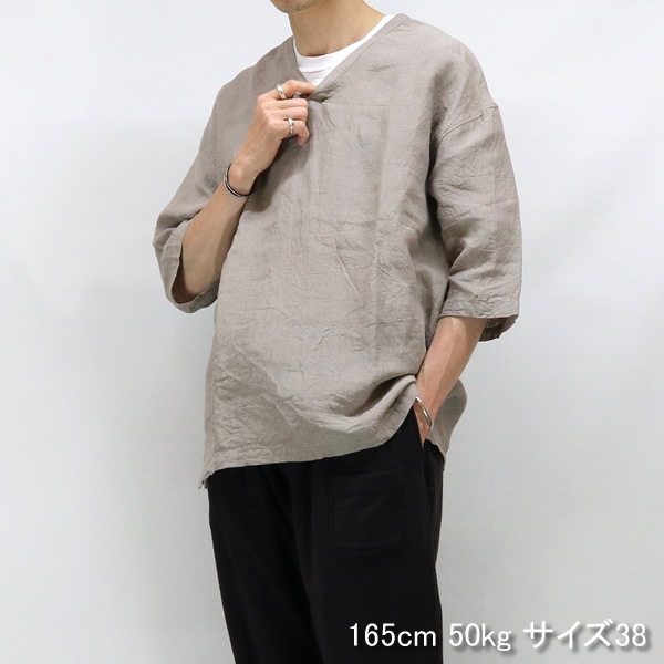 クランクプロジェクツ/CRANK PROJECTS リネングランジウォッシュファットシャツ プルオーバーシャツ FAT302LG メンズ スピナーベイト/SPINNER BAIT