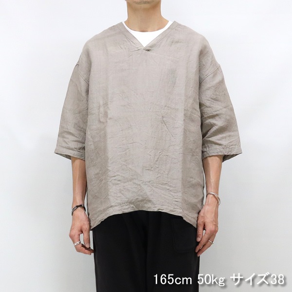 クランクプロジェクツ/CRANK PROJECTS リネングランジウォッシュファットシャツ プルオーバーシャツ FAT302LG メンズ スピナーベイト/SPINNER BAIT