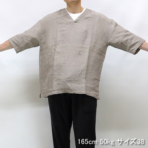 クランクプロジェクツ/CRANK PROJECTS リネングランジウォッシュファットシャツ プルオーバーシャツ FAT302LG メンズ スピナーベイト/SPINNER BAIT