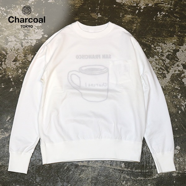 オリジナルチャコール/ORIGINAL CHARCOAL リバーシブルスウェット 長袖Tシャツ ロンT 薄手スウェット Reversible L/Sweat City Print(SF) 23-01-1-507 メンズ レディース