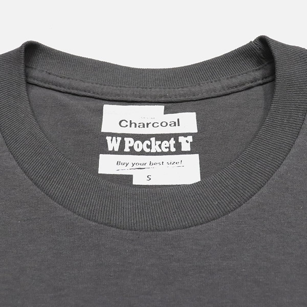 オリジナルチャコール/ORIGINAL CHARCOAL Lozチューブダブルポケット長袖Tシャツ ロンT 丸胴 Loz Tube W/P L/S 23-01-1-505 メンズ レディース【1点のみメール便可能】