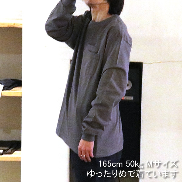 オリジナルチャコール/ORIGINAL CHARCOAL Lozチューブダブルポケット長袖Tシャツ ロンT 丸胴 Loz Tube W/P L/S 23-01-1-505 メンズ レディース【1点のみメール便可能】