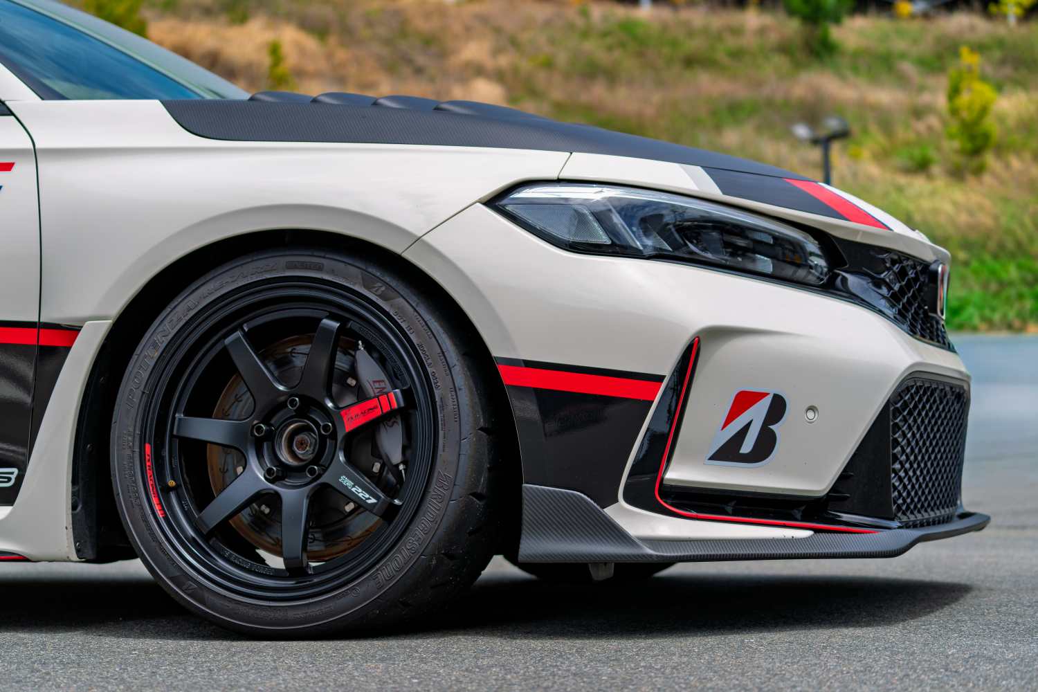 FL5 PHANTOM ドライカーボン LS フロントウィングスポイラー　マット塗装