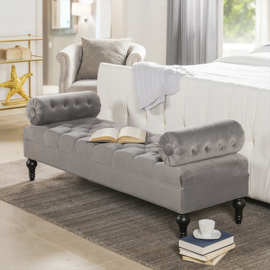 ボルスターベンチ Jocelyn 865 Velour Gray