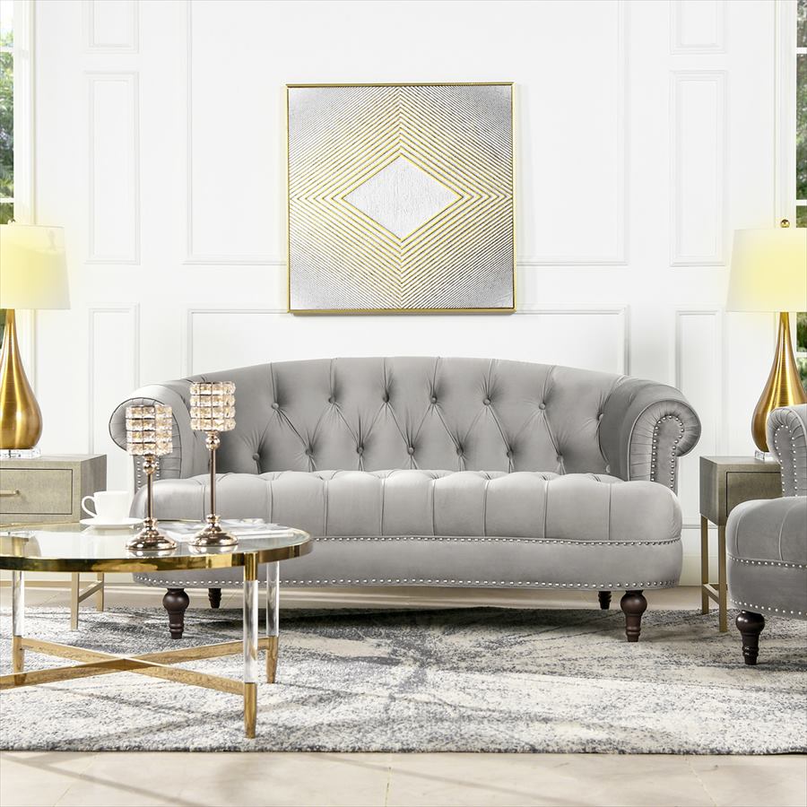 2人掛けソファ La Rosa 865 Velour Gray