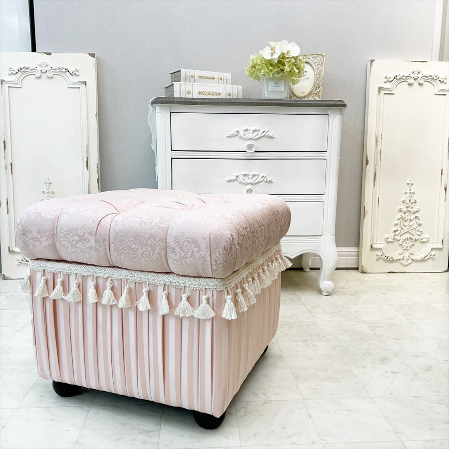 収納付きスツール Haruno Pink ZMA3