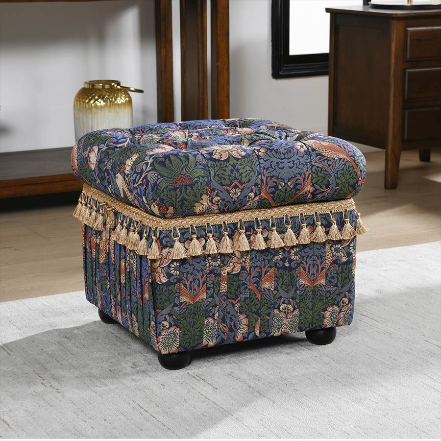 収納付きスツール Strawberry Thief VI02