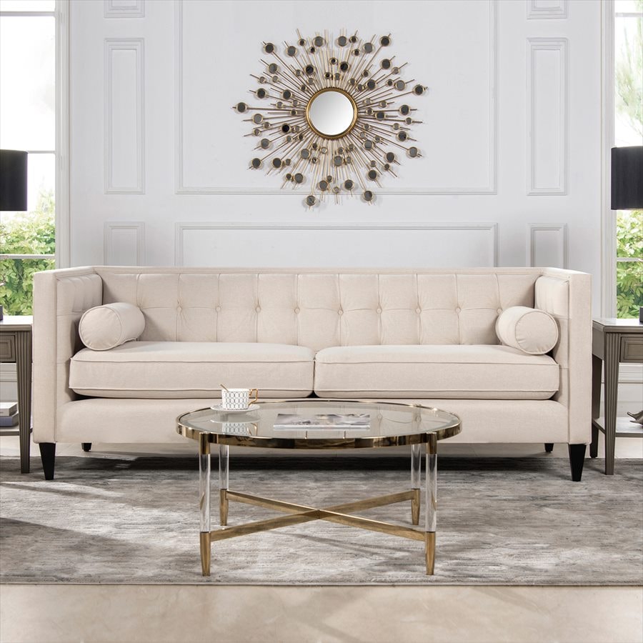 新品ジェニファーテイラー3PソファLa Rosa 865 Velour Gray Jennifer Taylor Home【ジェニファーテイラー正規輸入元取扱店】3人