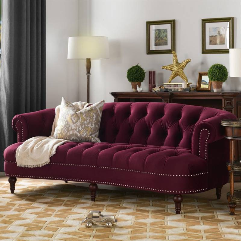 3人掛けソファ La Rosa 884 Velour Burgundy