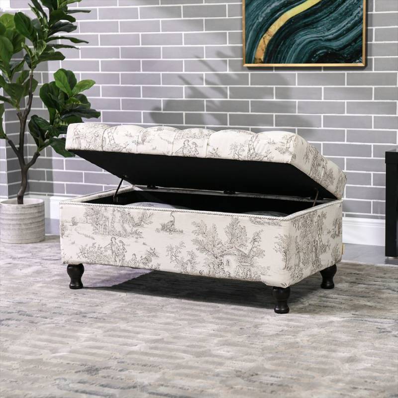 収納付きベンチ Toile de Jouy JY02