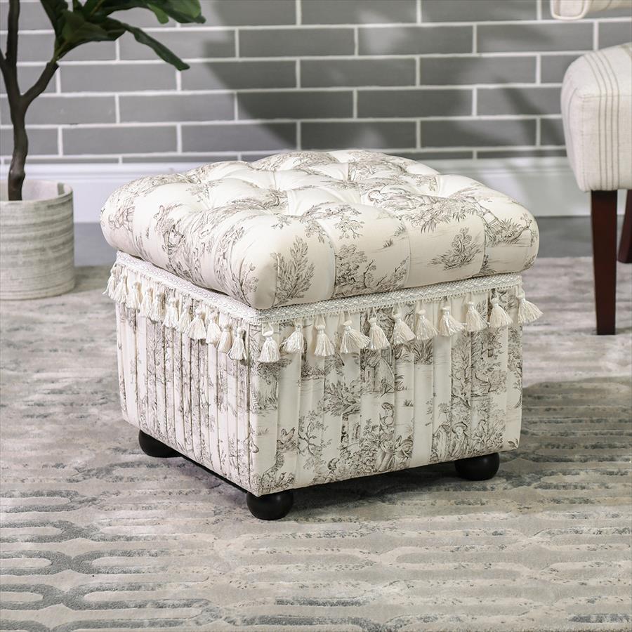 収納付きスツール Toile de Jouy JY02