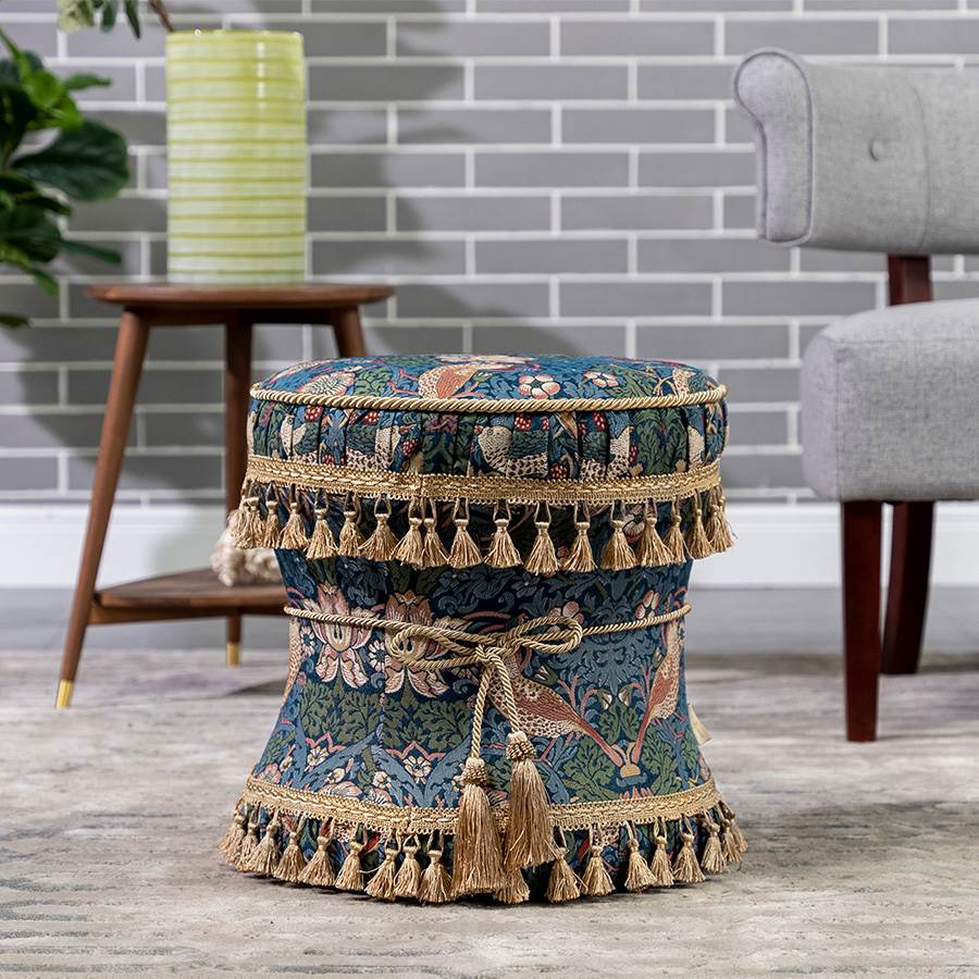 ラウンドスツール Strawberry Thief VI02