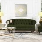 2人掛ソファ La Rosa V036 Velour Olive Green