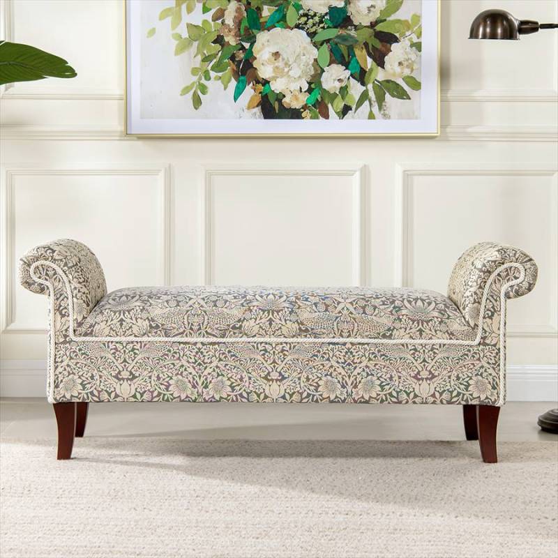 ロールアームベンチ Strawberry Thief Gray VI04