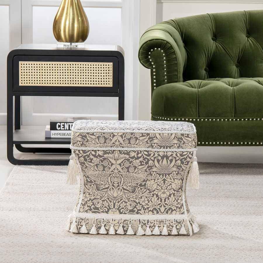 薄型スツール Strawberry Thief Gray VI04