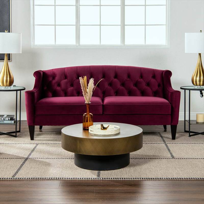 3人掛け ソファ KEN 884 Velour Burgundy