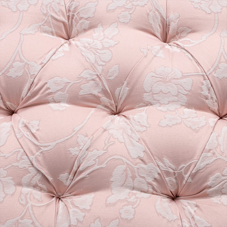 ピンクジャガードのボタニカル生地がお洒落です