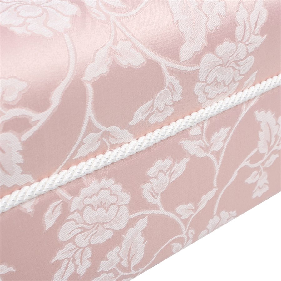 ピンクジャガードのボタニカル柄生地がお洒落です