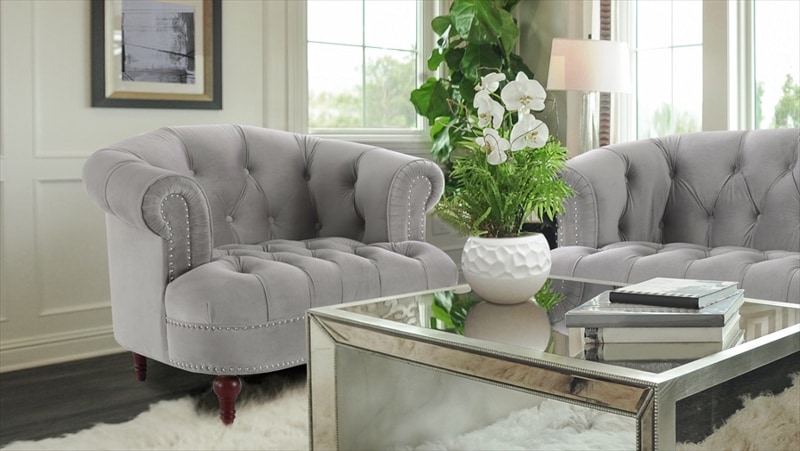 アームチェア・V037・ベロアホワイト